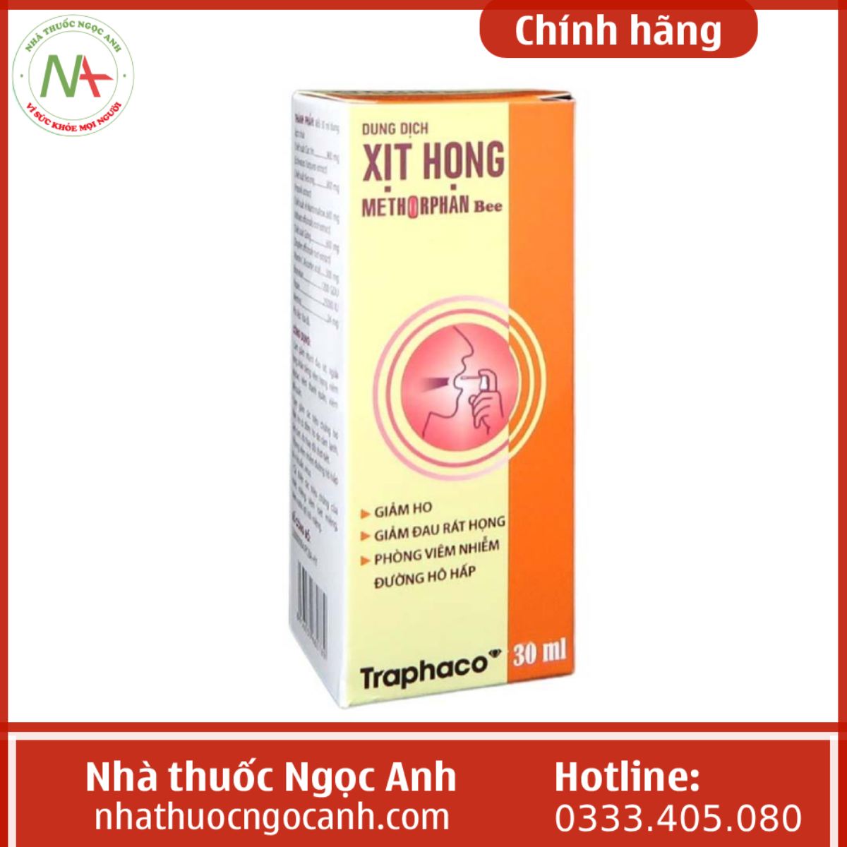 Xịt Họng Methorphan Bee