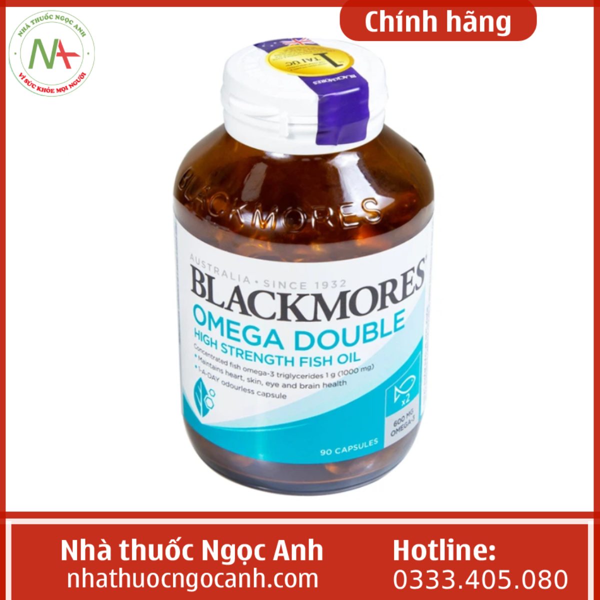 Viên uống Blackmores Omega Double High Strength Fish Oil