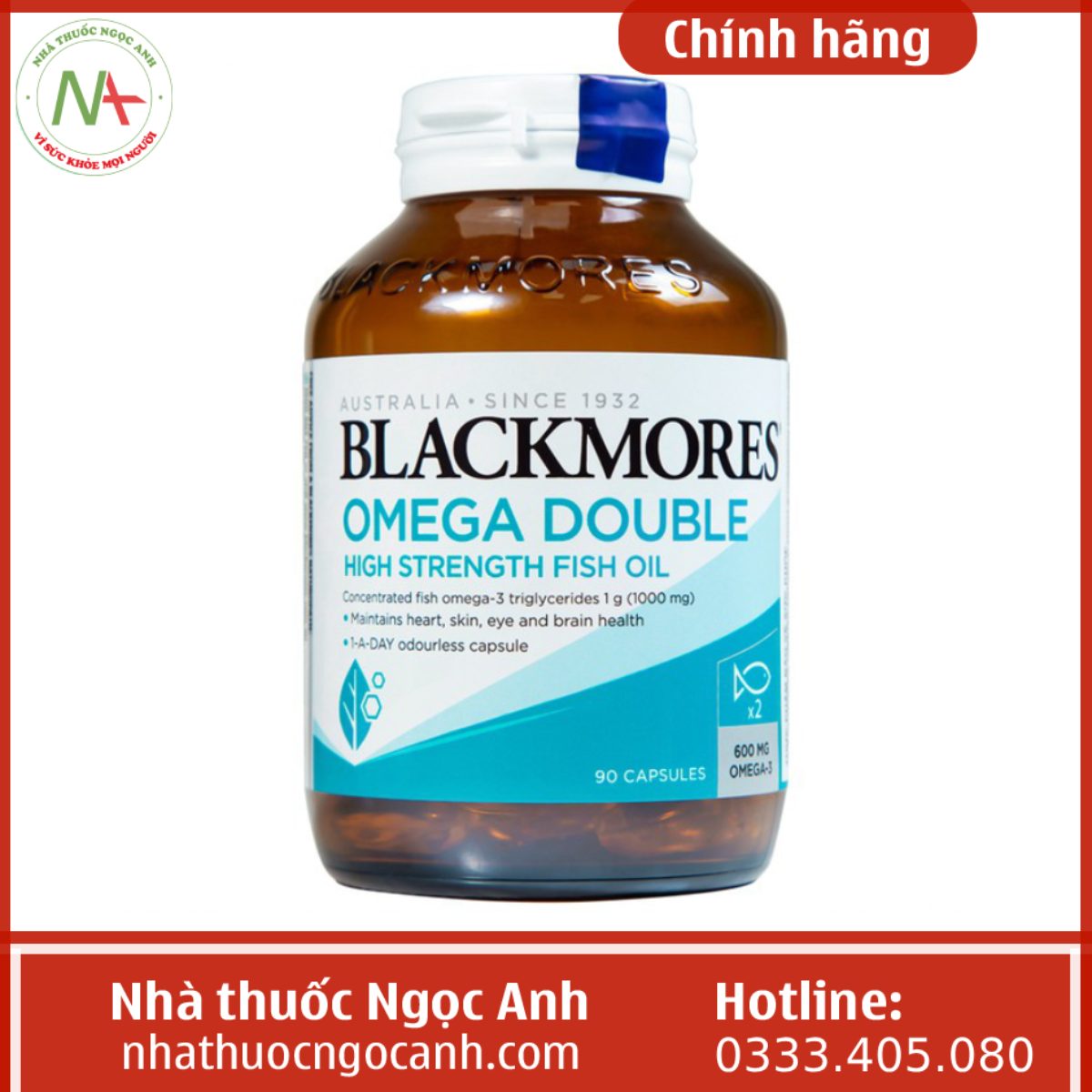 Viên uống Blackmores Omega Double High Strength Fish Oil