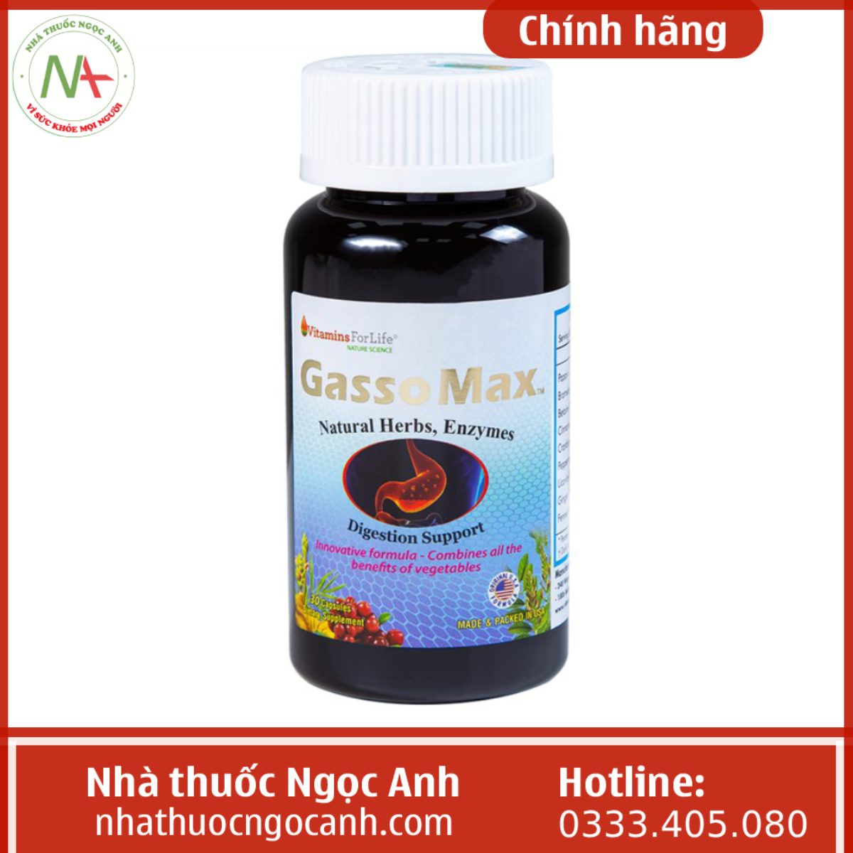 Viên uống Gasso Max Vitamins For Life