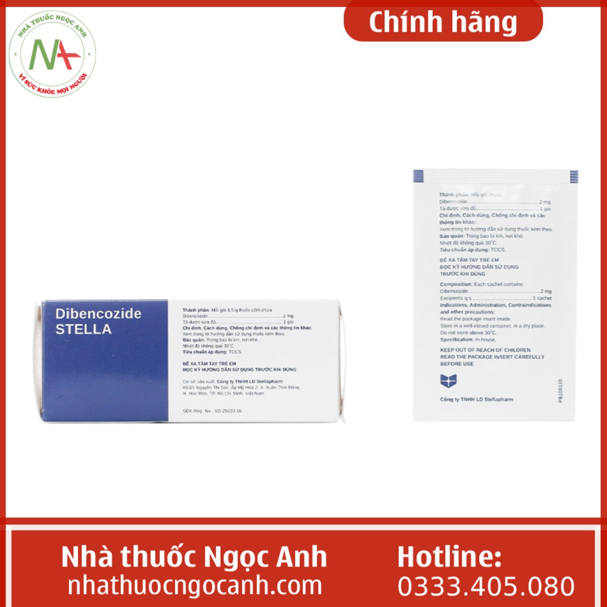 Thuốc cốm Dibencozide Stella 2mg