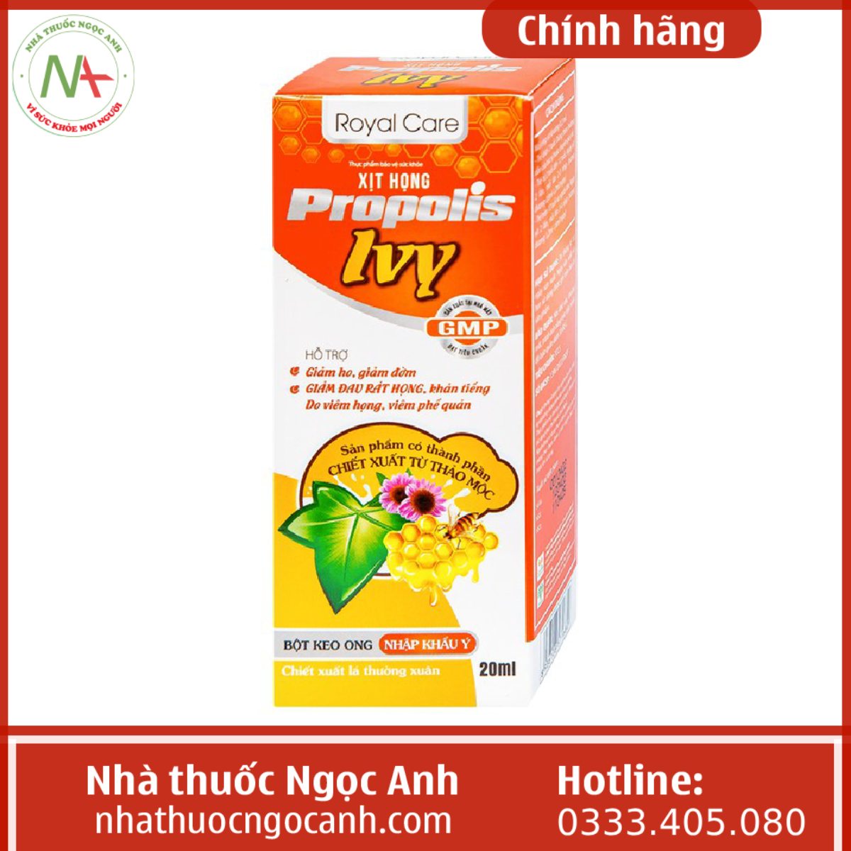 Xịt họng Propolis Ivy Royal Care