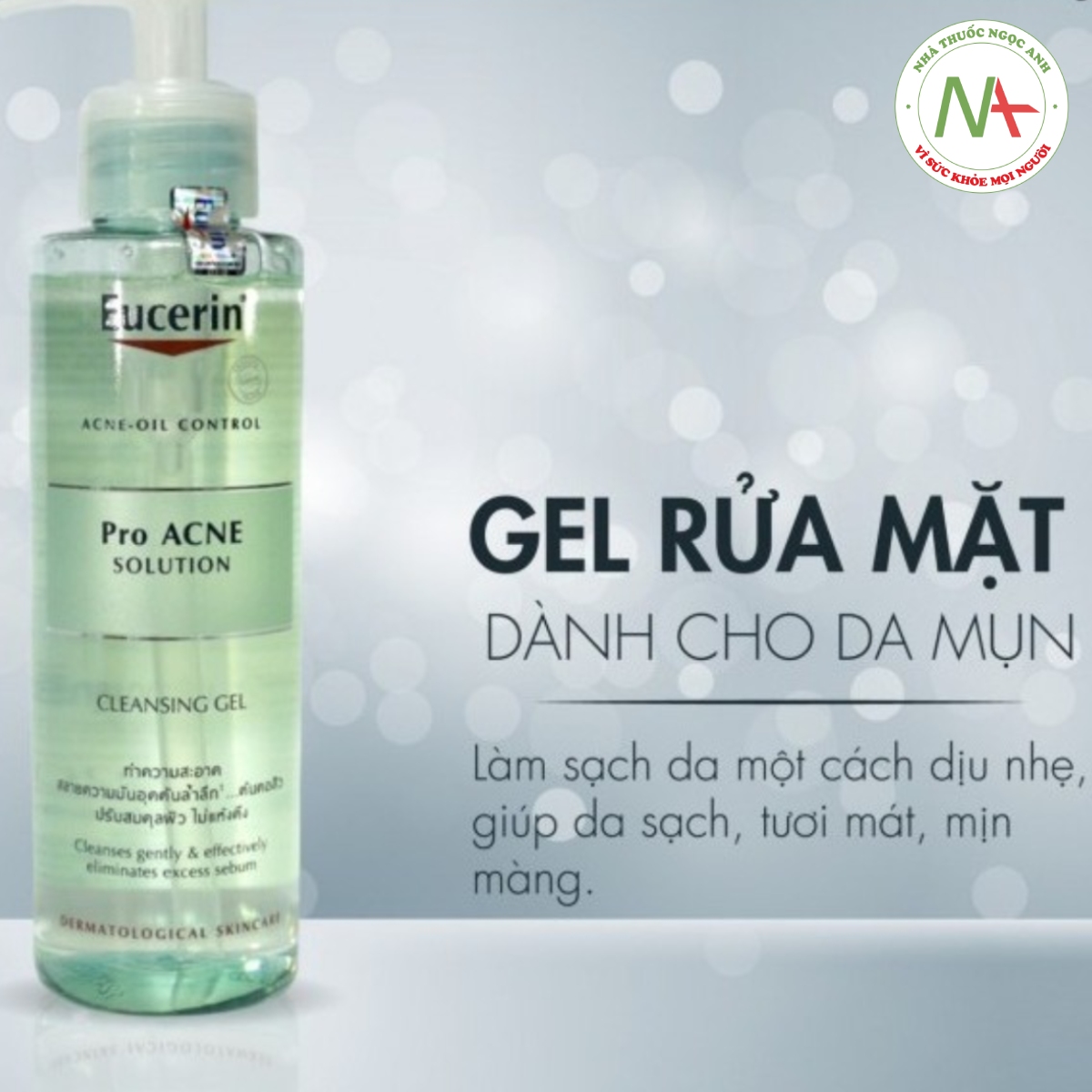 Eucerin Pro Acne Solution Cleansing Gel 200ml dành cho da mụn