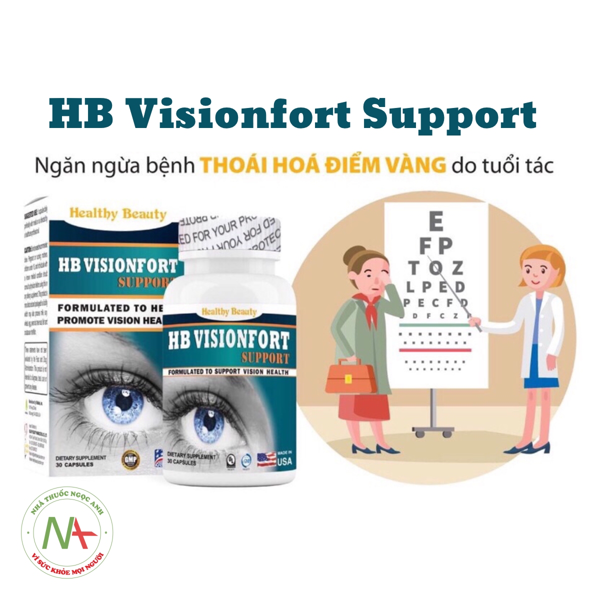 HB Visionfort Support ngăn ngừa thoái hóa điểm vàng