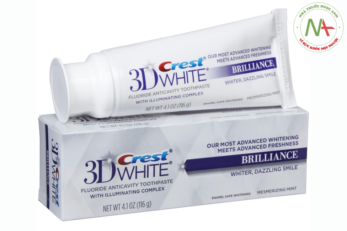 Kem tẩy trắng răng của Mỹ Crest 3D White Brilliance