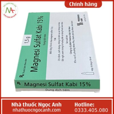Hộp thuốc Magnesi Sulfat Kabi 15%