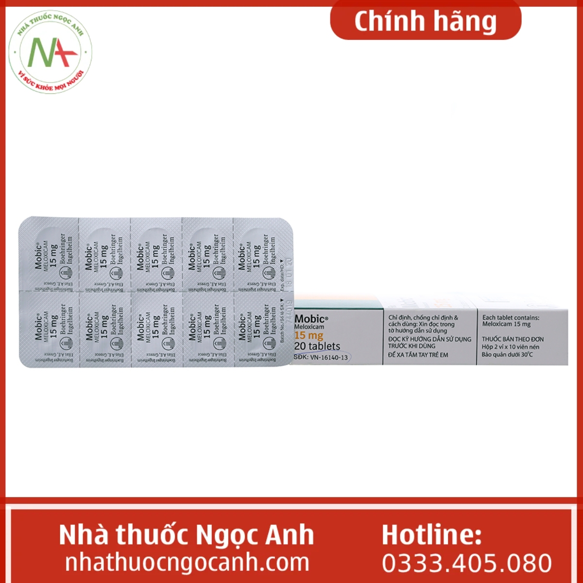 Hộp thuốc Mobic 15mg