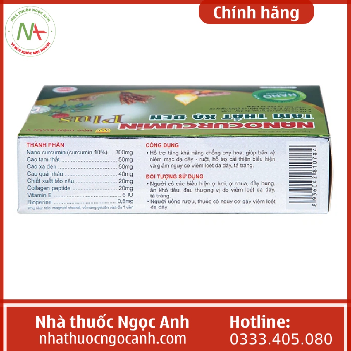 Nanocurcumin Tam Thất Xạ Đen Plus