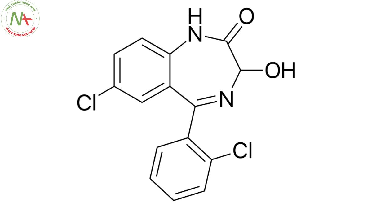 Cấu trúc phân tử lorazepam 