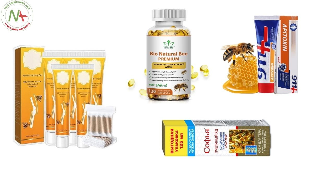 Một số sản phẩm có chứa nọc ong