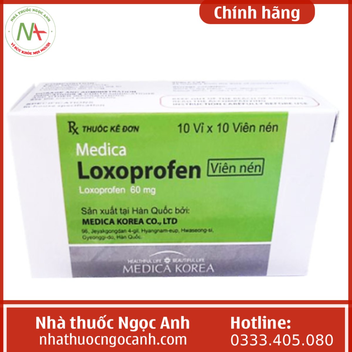 Thuốc Medica Loxoprofen tablet