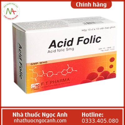 Thuốc Acid Folic 5 mg F.T Pharma