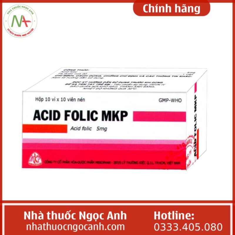 Thuốc Acid Folic MKP có tác dụng gì? giá bao nhiêu? mua ở đâu