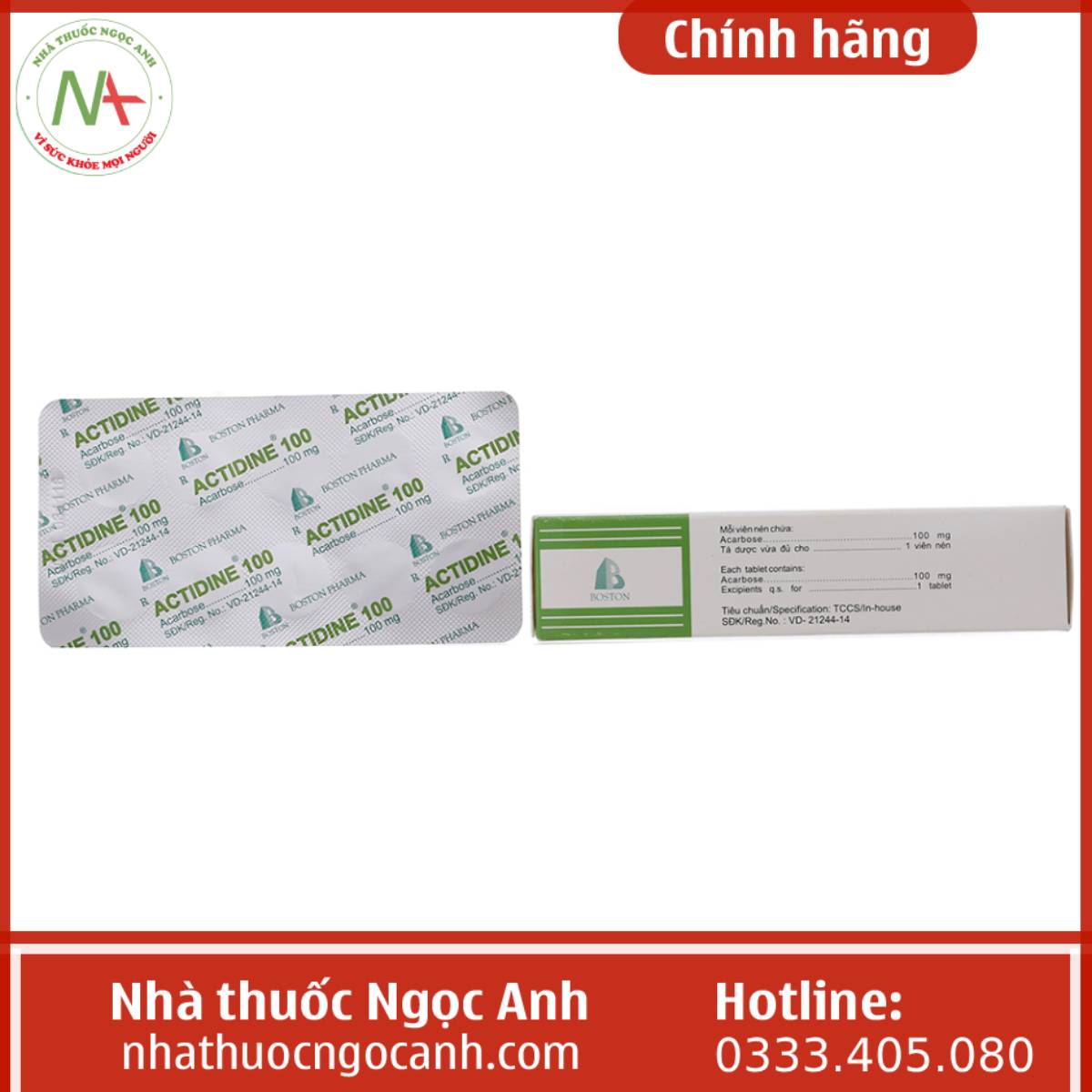 Thuốc Actidine 100mg