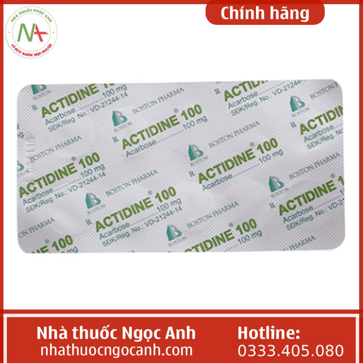 Thuốc Actidine 100mg