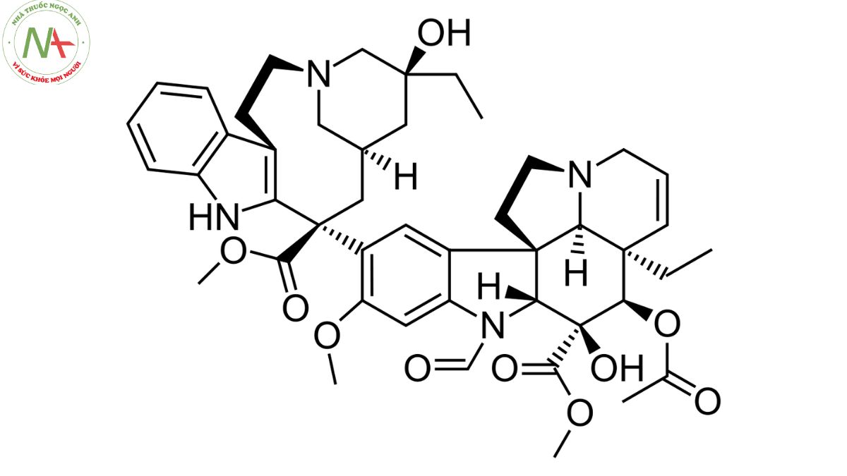 Cấu trúc phân tử vincristine 