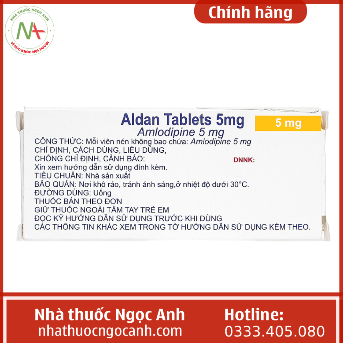 Aldan Tablets 5mg