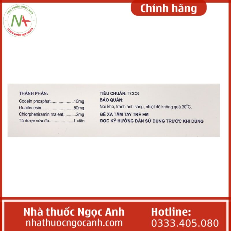 Thuốc Codeforte Nam Hà là thuốc gì, có phải kháng sinh không, giá bao ...