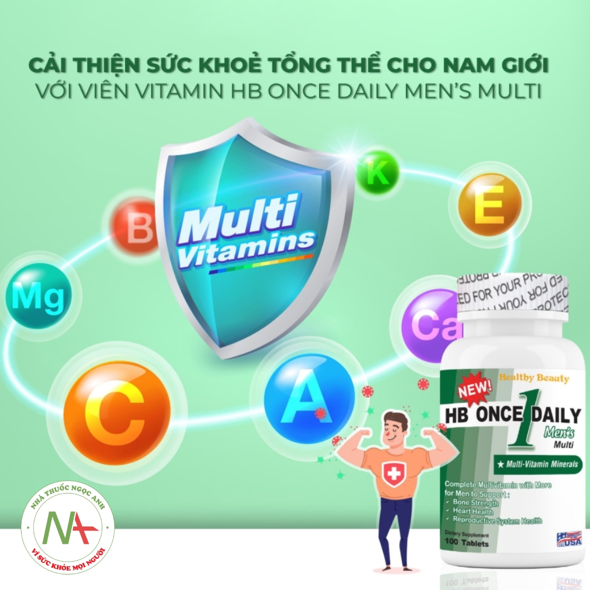 HB Once Daily Men’s Multi bổ sung nhiều vitamin và khoáng chất cho cơ thể
