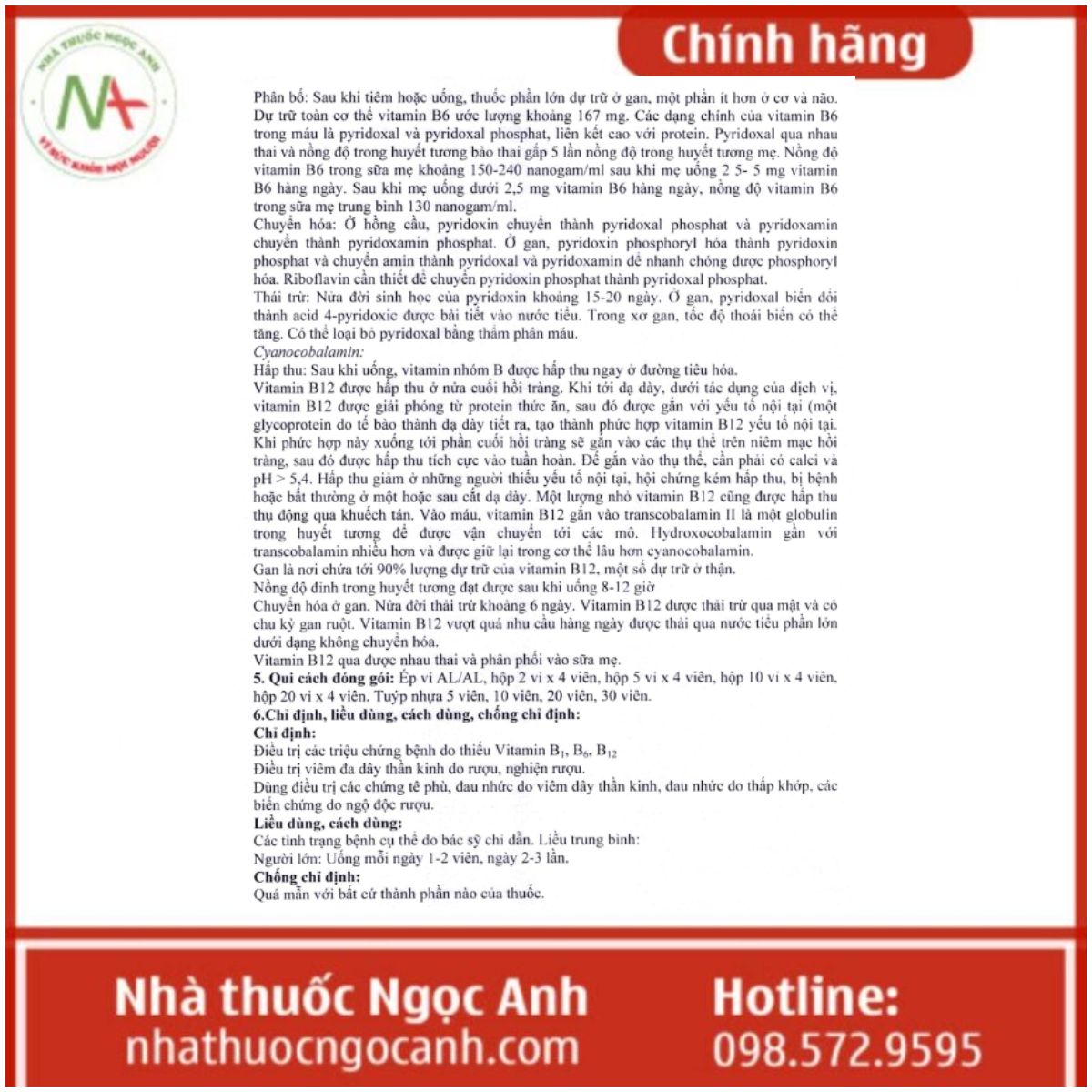 Hướng dẫn sử dụng thuốc Tribcomplex sủi