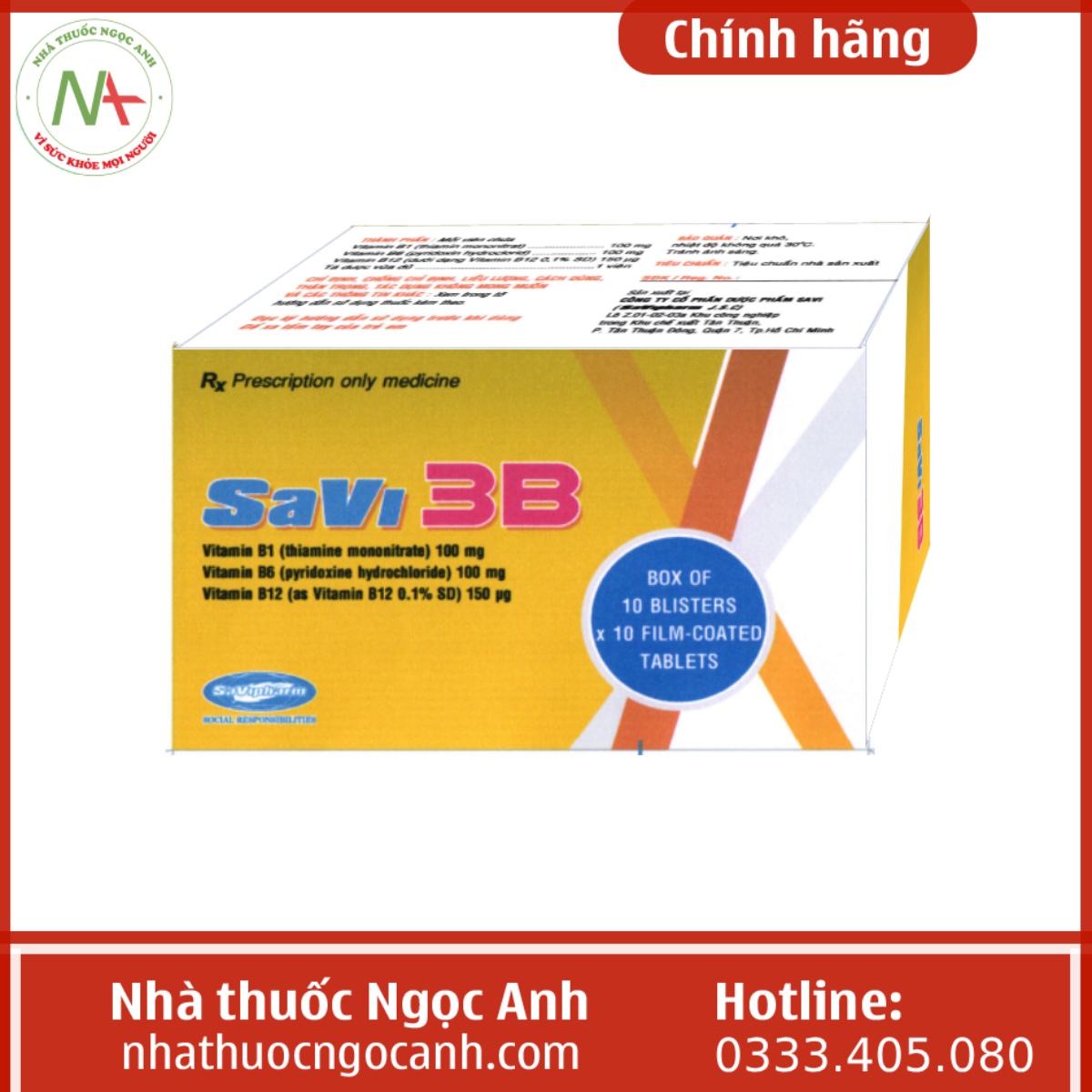 Thuốc Savi 3B 100mg: Hướng Dẫn Sử Dụng, Tác Dụng Phụ và Mua Ở Đâu