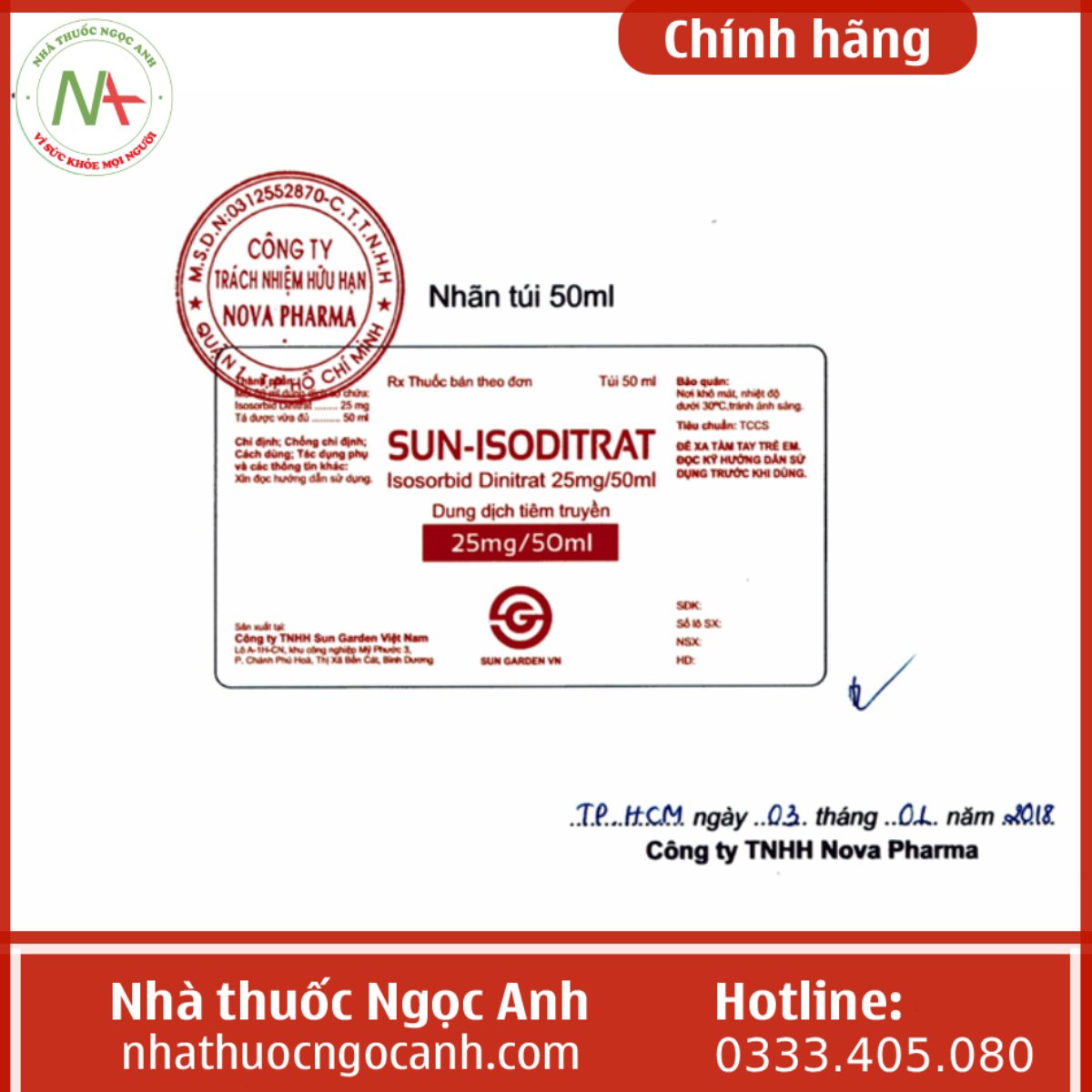 Sun-Isoditrat 25mg/50ml