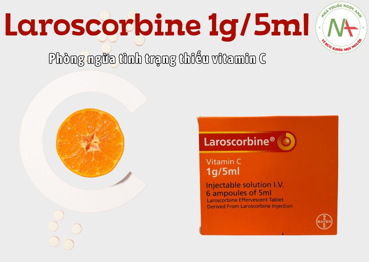 Laroscorbine 1g/5ml 6 Laroscorbine 1g/5ml phòng ngừa tình trạng thiếu vitamin C