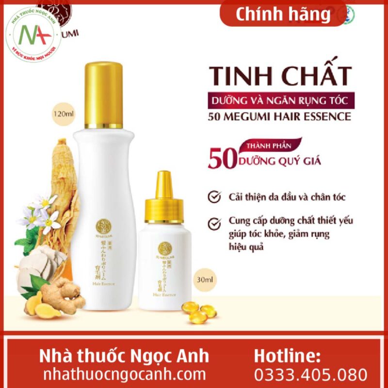 50 Megumi Hair Essence có tác dụng gì? Giá bao nhiêu? Mua ở đâu?