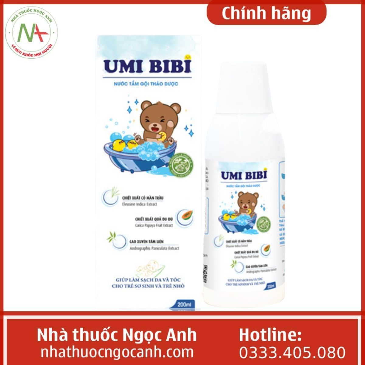 Umi Bibi nước tắm gội thảo dược