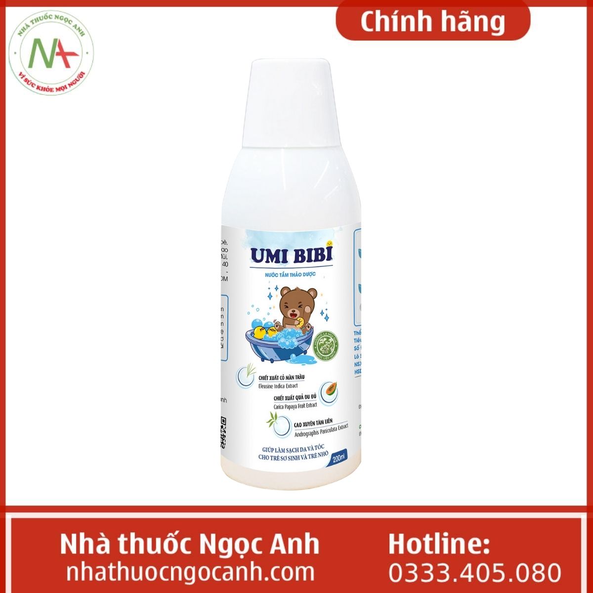 Umi Bibi nước tắm gội thảo dược