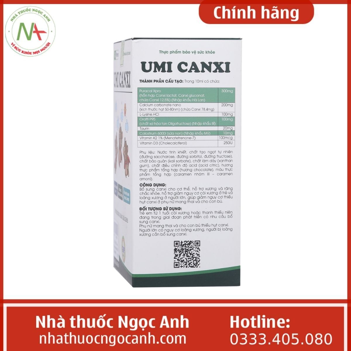 Umi Canxi giúp xương chắc khỏe