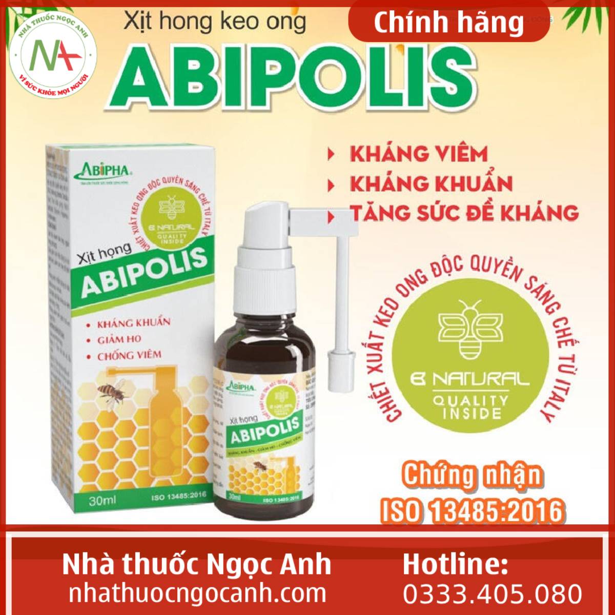 Xịt họng Abipolis