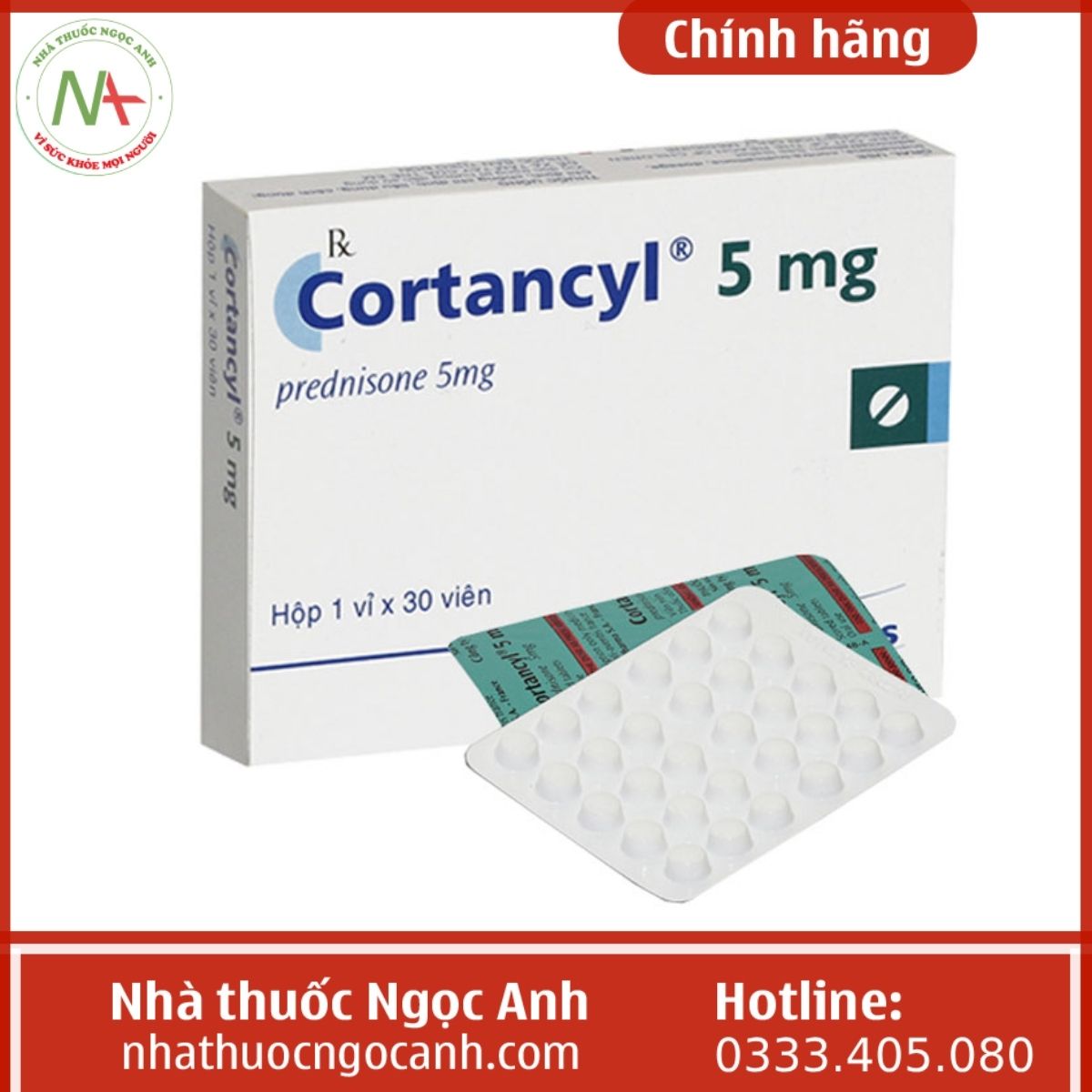 Thuốc Cortancyl 5mg có tác dụng gì, mua ở đâu, giá bao nhiêu?