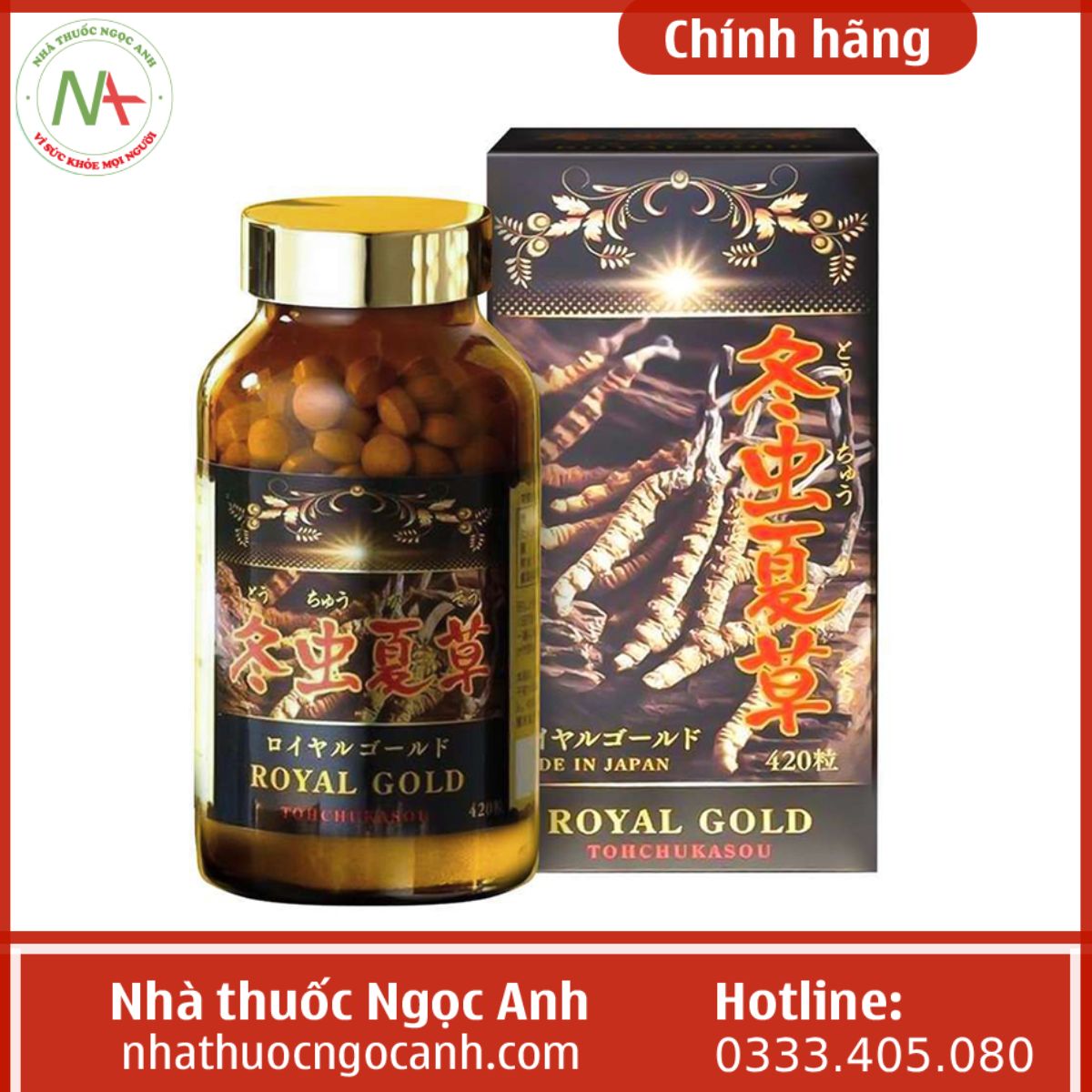 Đông trùng hạ thảo Tohchukasou Royal Gold tăng cường sức khỏe