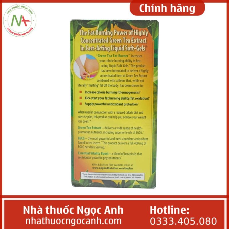 Thuốc giảm cân Green Tea Fat Burner có tốt không, giá bao nhiêu, mua ở đâu?