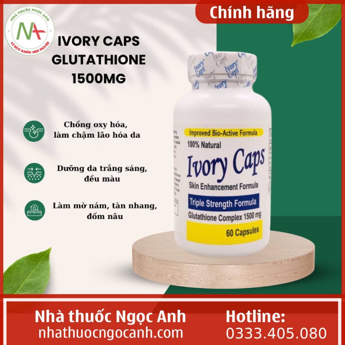 Ivory Caps Glutathione 1500mg