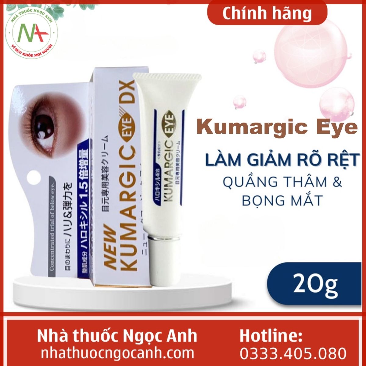 Kumargic Eye dưỡng ẩm, trị thâm quầng mắt