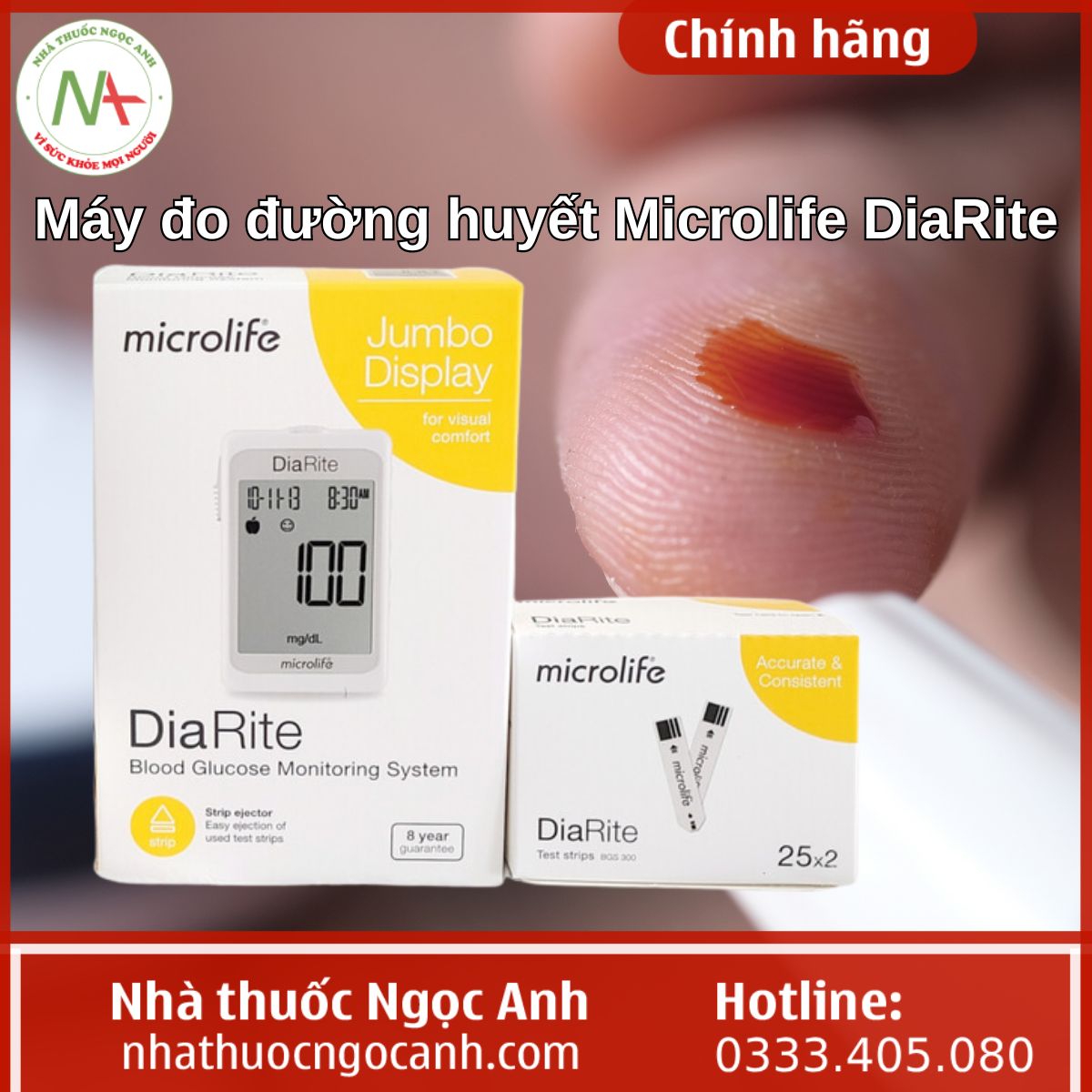 Máy đo đường huyết DiaRite Microlife cho người tiểu đường