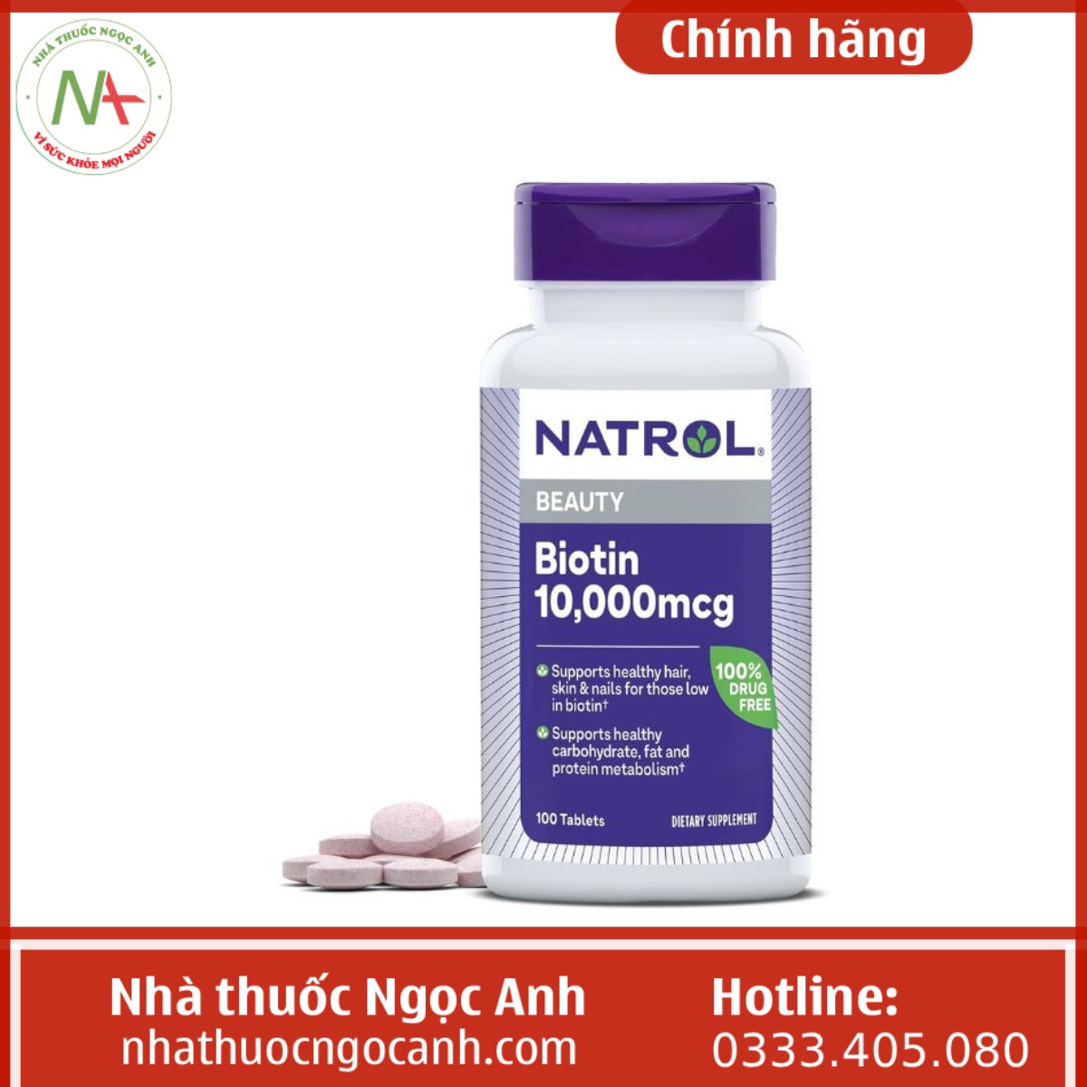 Natrol Beauty Biotin 10,000mcg