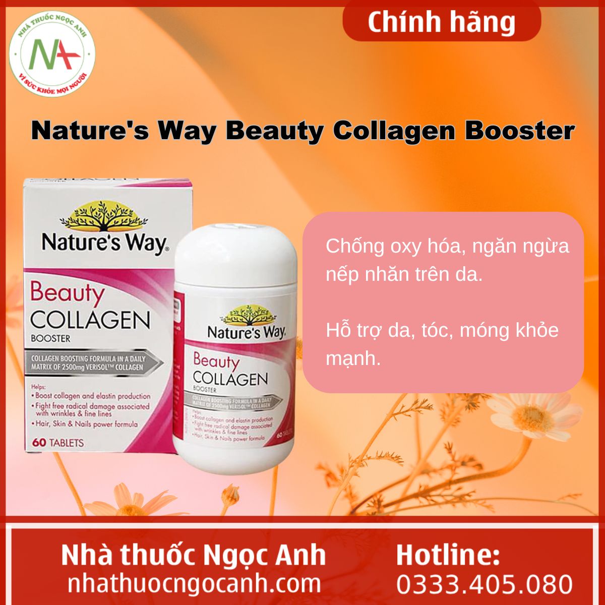 Nature's Way Beauty Collagen Booster duõng da hiệu quả