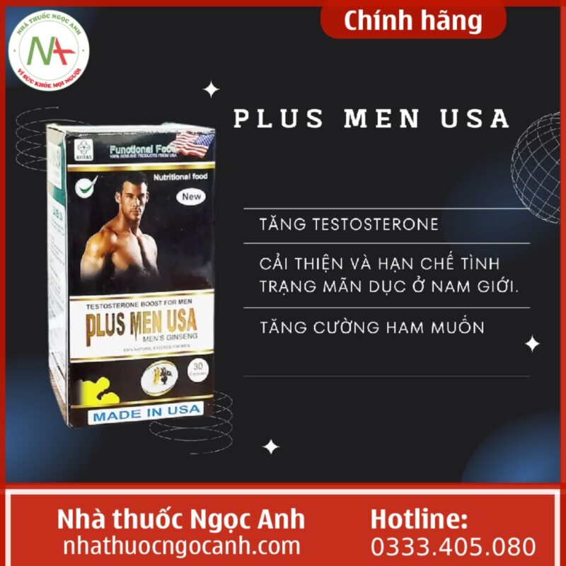 Plus Men USA - Viên uống hỗ trợ sức khỏe nam giới có tốt không, giá bao ...