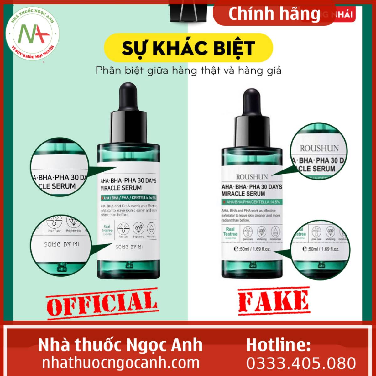 Some By Mi AHA-BHA-PHA 30 Days Miracle Serum hàng thật - hàng giả