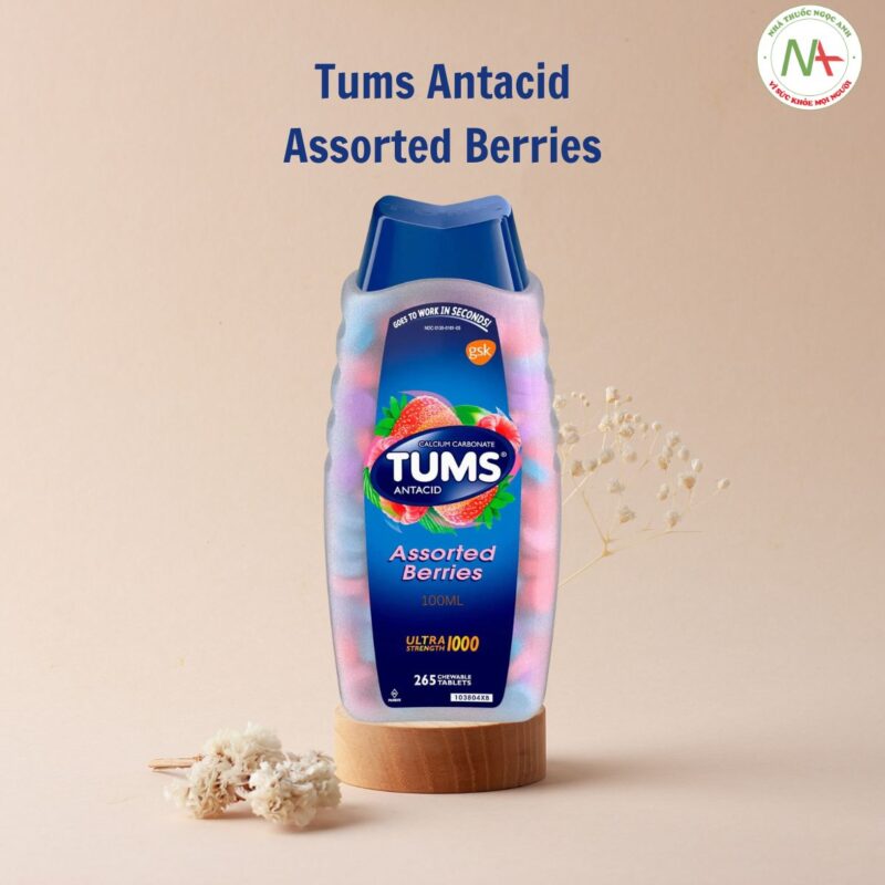 Thuốc Tums Antacid Assorted Berries của Mỹ có tác dụng gì, cách uống?