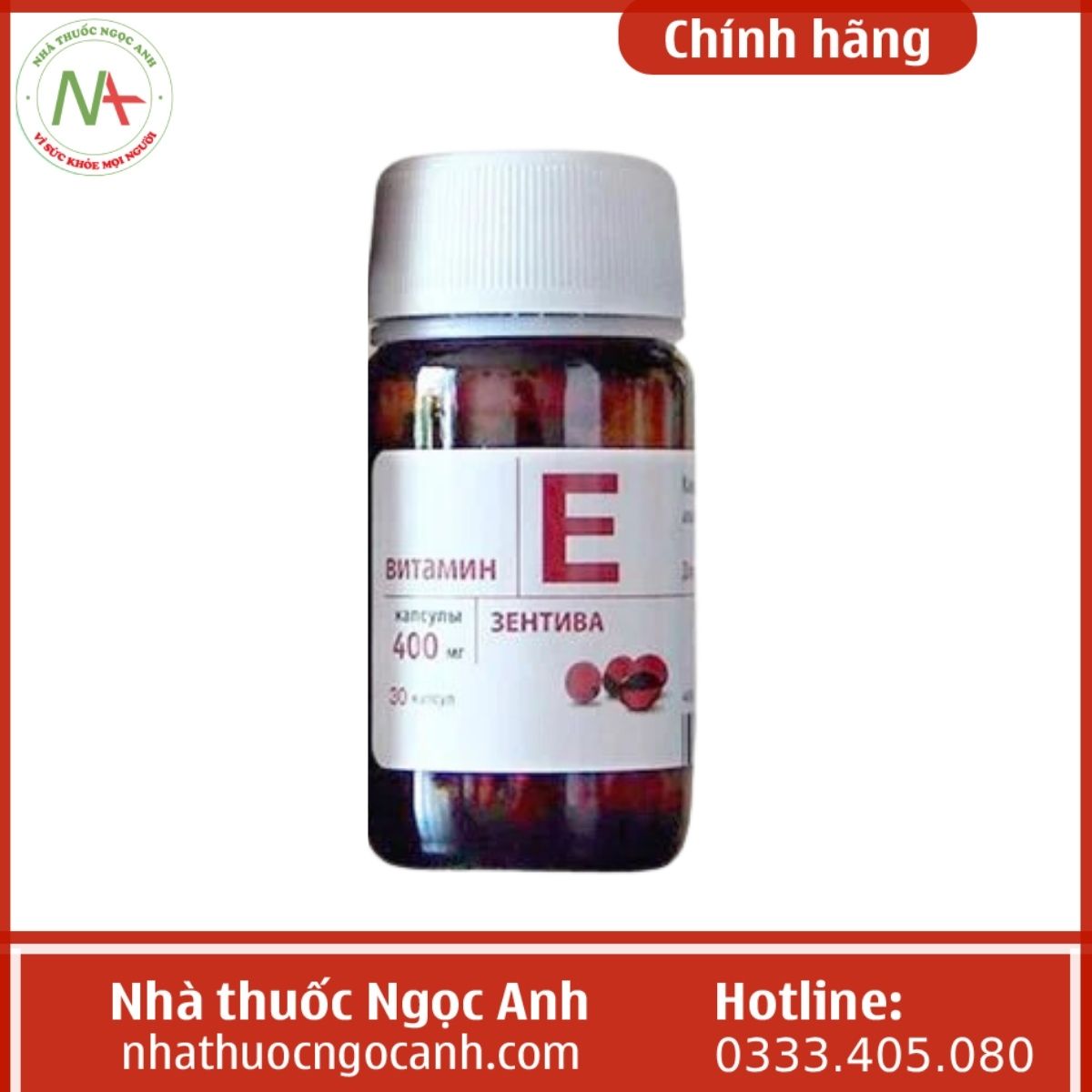 Vitamin E đỏ Zentiva 400mg