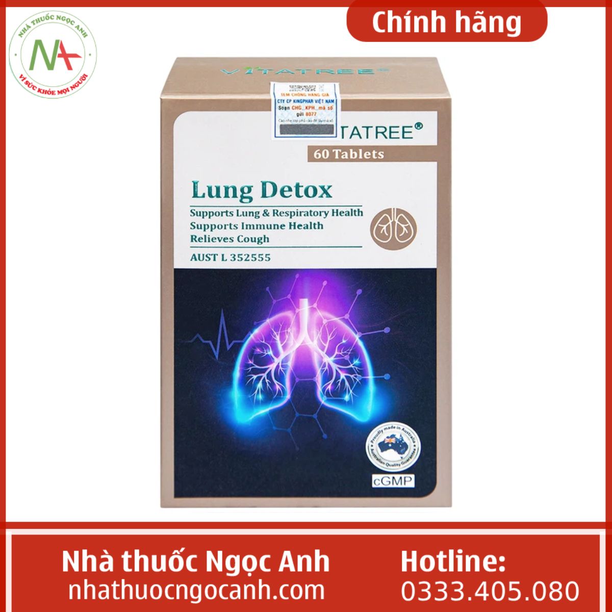 Vitatree Lung Detox thải độc phổi