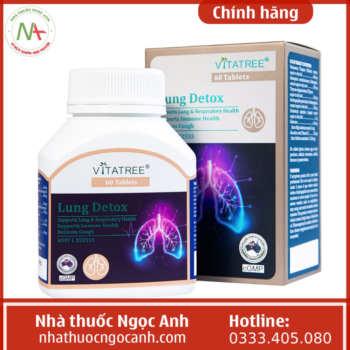 Vitatree Lung Detox thải độc phổi