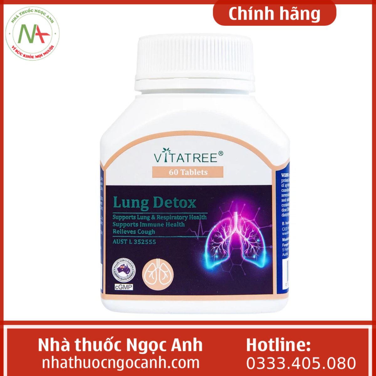 Vitatree Lung Detox thải độc phổi