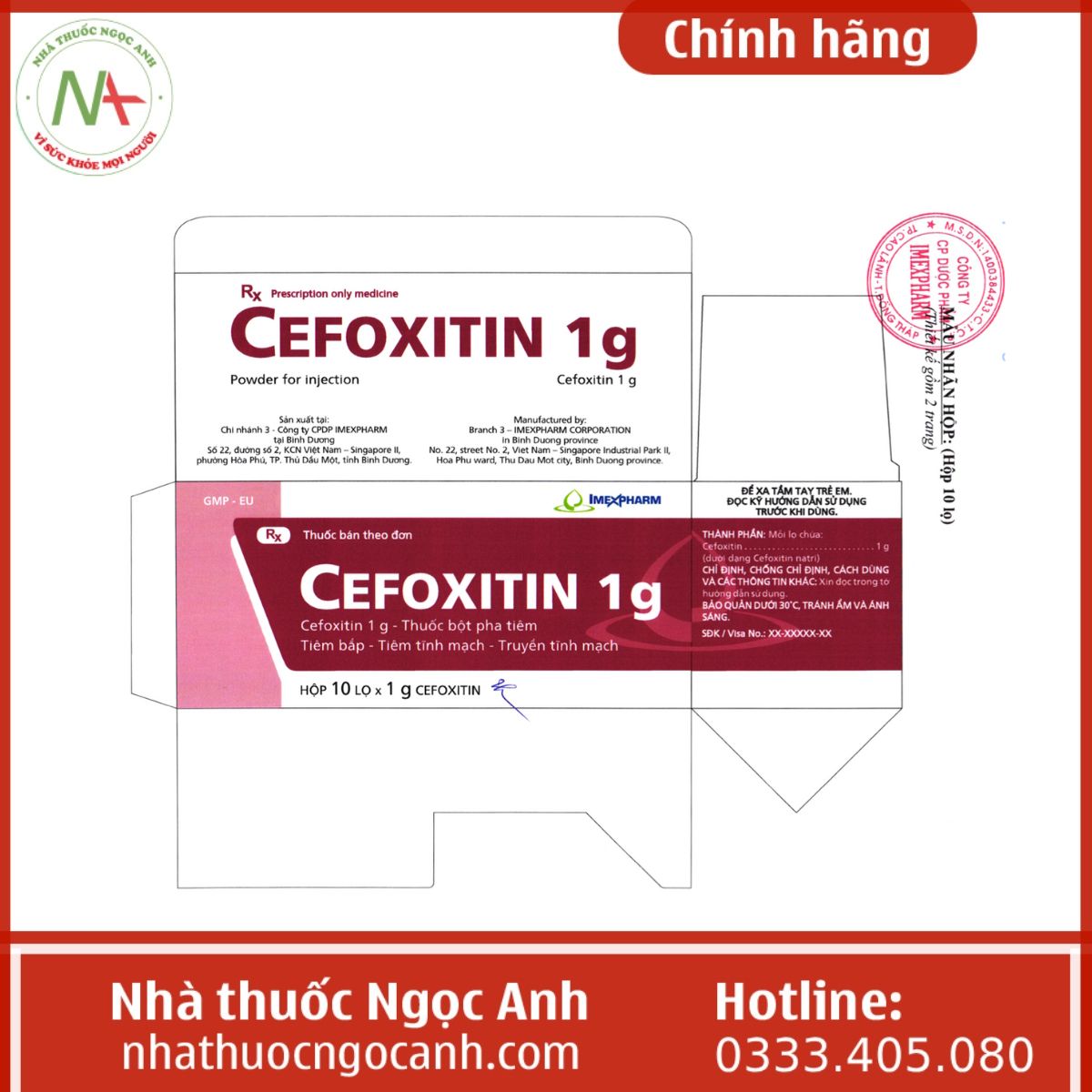 Cefoxitin 1g Imexpharm