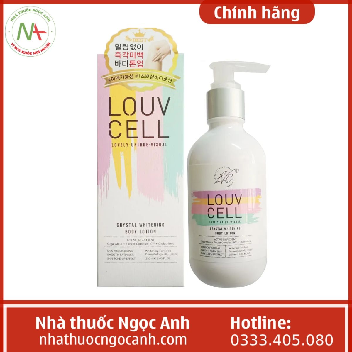 Louv Cell Crystal Whitening Body Lotion