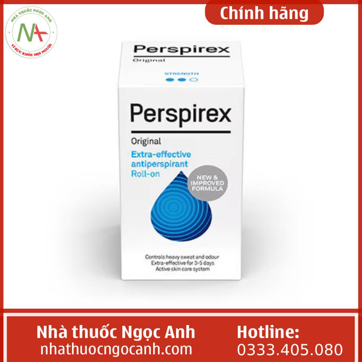 Lăn khử mùi Perspirex Original Antiperspirant Roll-On 20ml